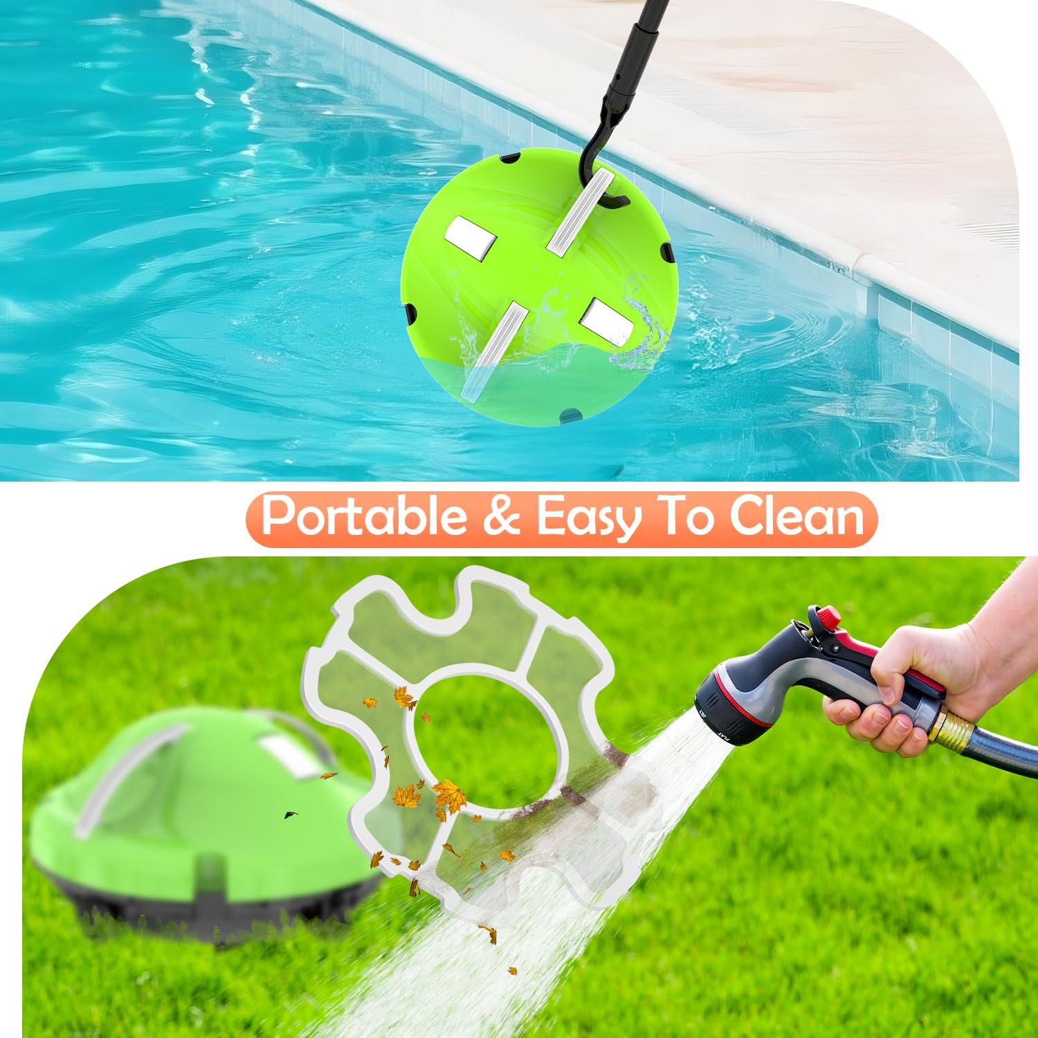 GAMPLAE accessories including retrieval hook and charger for easy maintenance