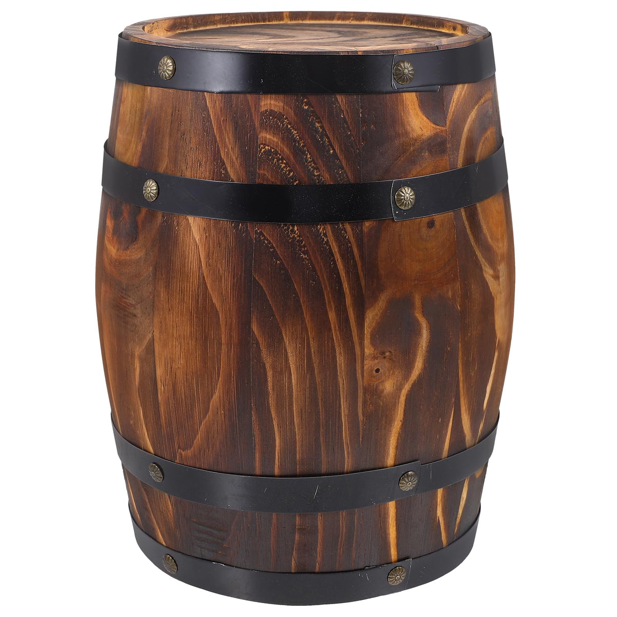 GANAZONO front view of barrel showing rustic look and instant décor appeal