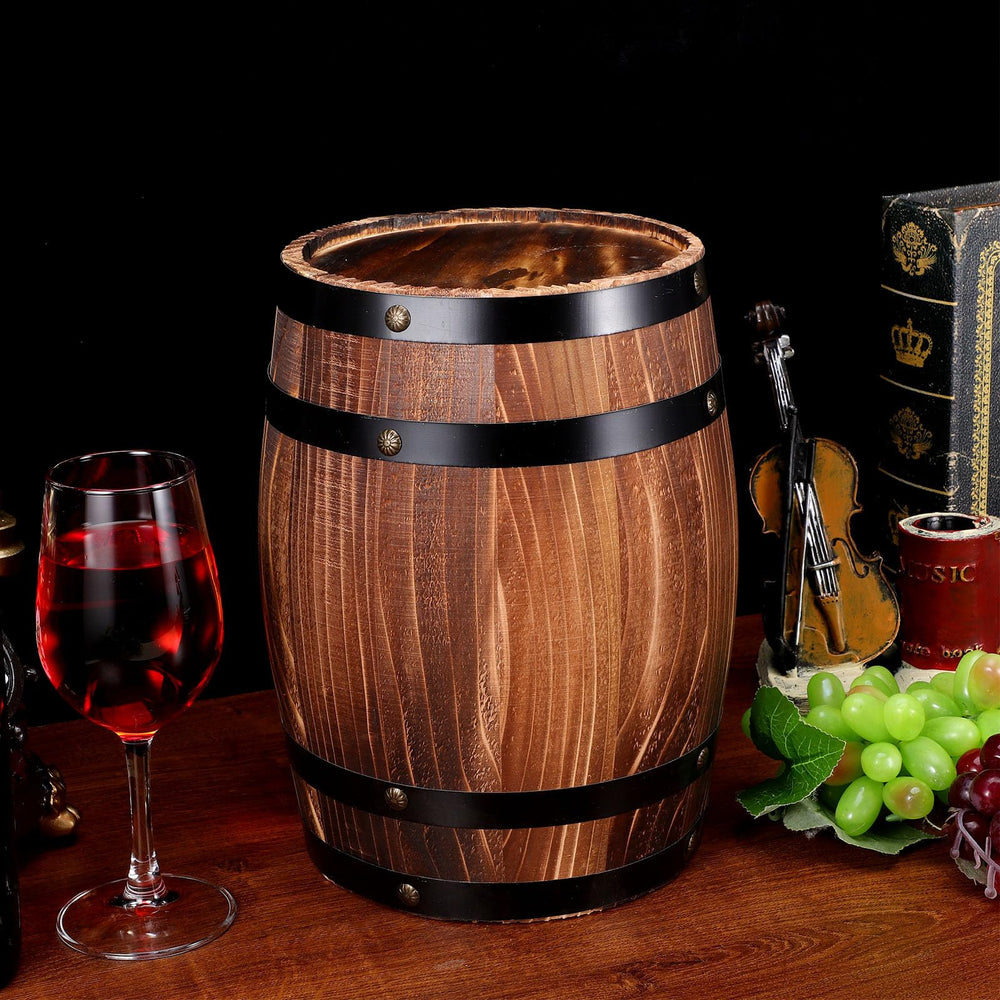 GANAZONO barrel placed in garden offering vintage charm to landscaping
