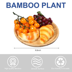 Gandeer bamboo plate closeup showing durable material and smooth finish