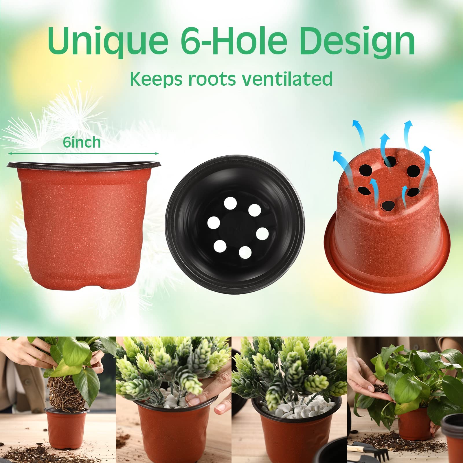Gandeer closeup rim and drainage holes demonstrating airflow and anti‑waterlogging benefit