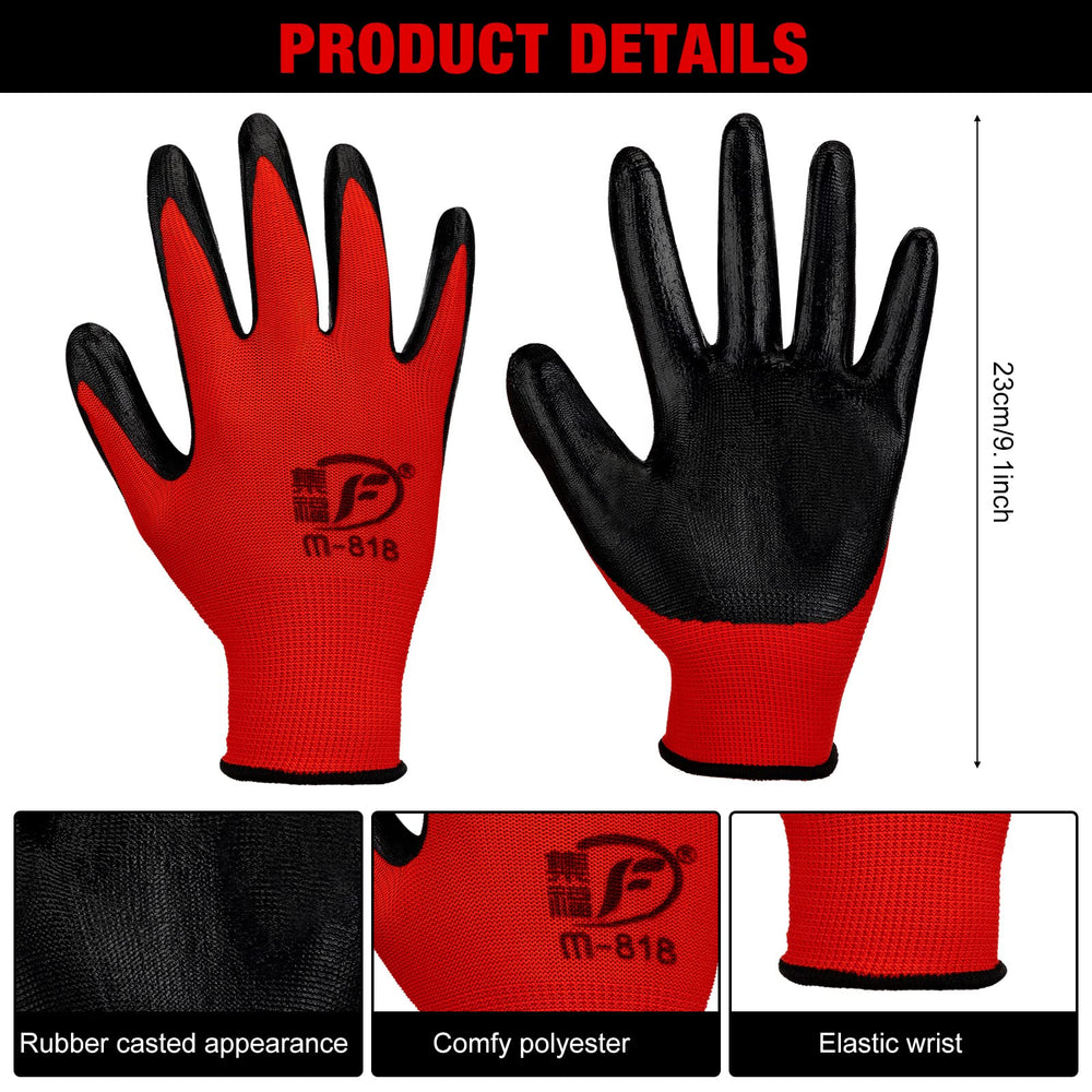 Gandeer tri-color gloves spread out to show blue, black, and red choices