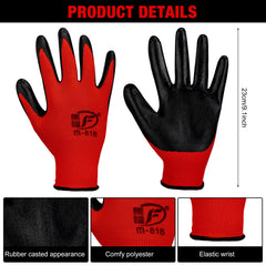Gandeer tri-color gloves spread out to show blue, black, and red choices