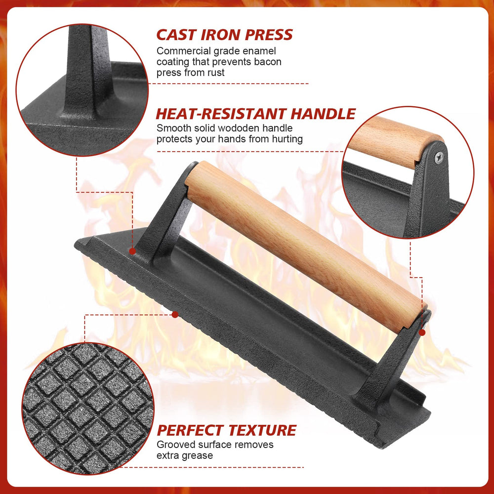 Gandeer wooden handle detail demonstrating insulated grip for safer handling