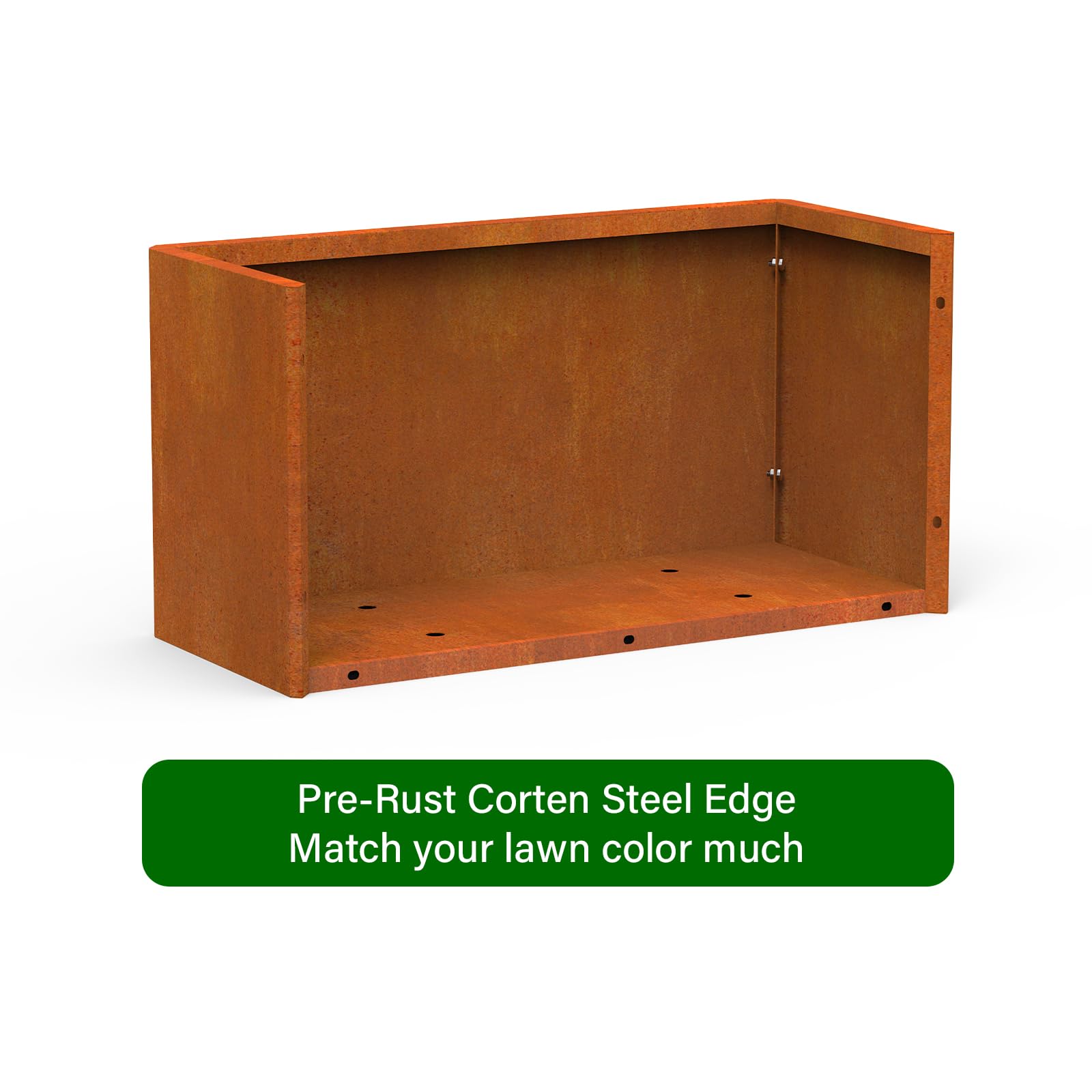 Ganeekiron planter placed on patio in lifestyle scene adding rustic modern charm
