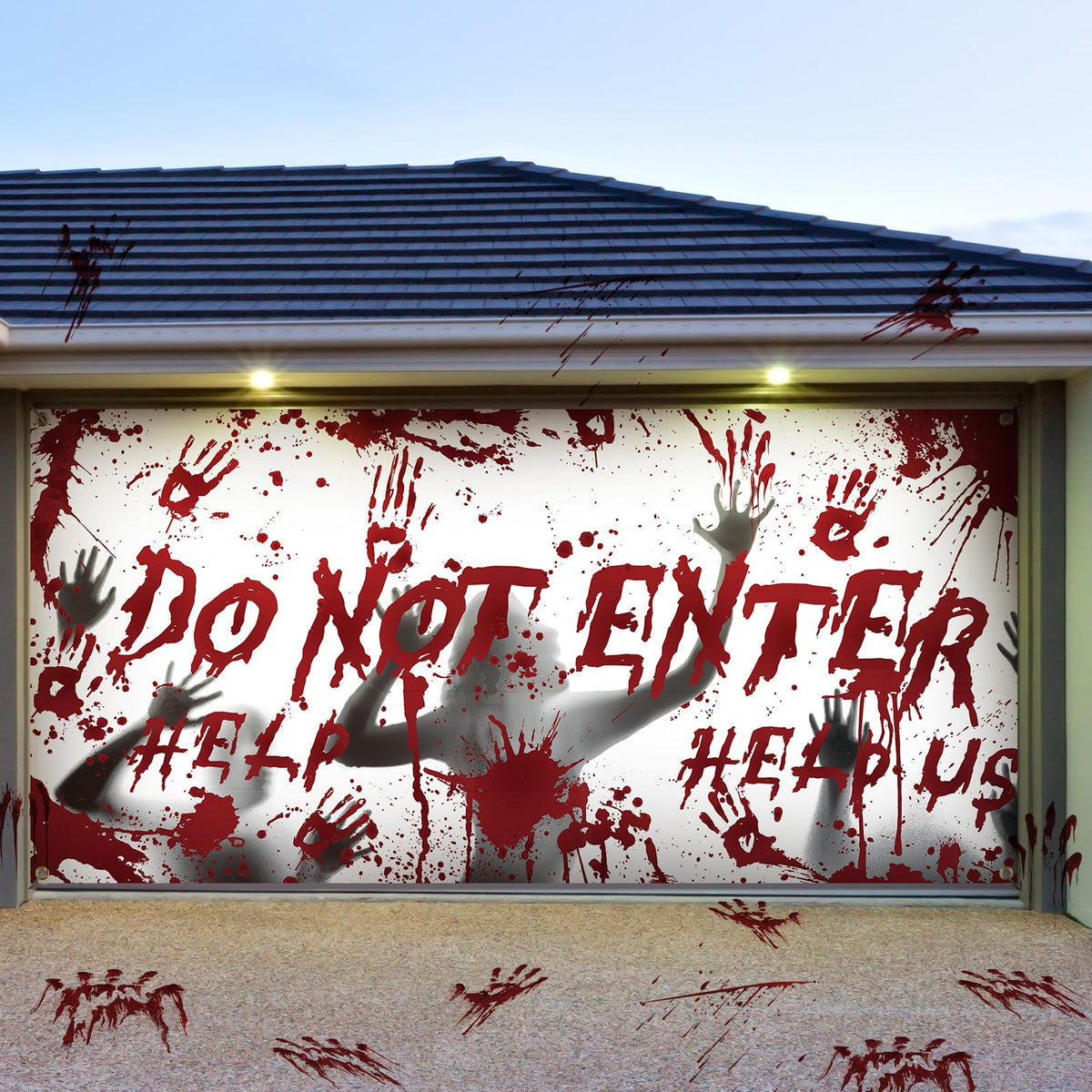 Ganeen banner front view showing bold DO NOT ENTER message and dramatic impact