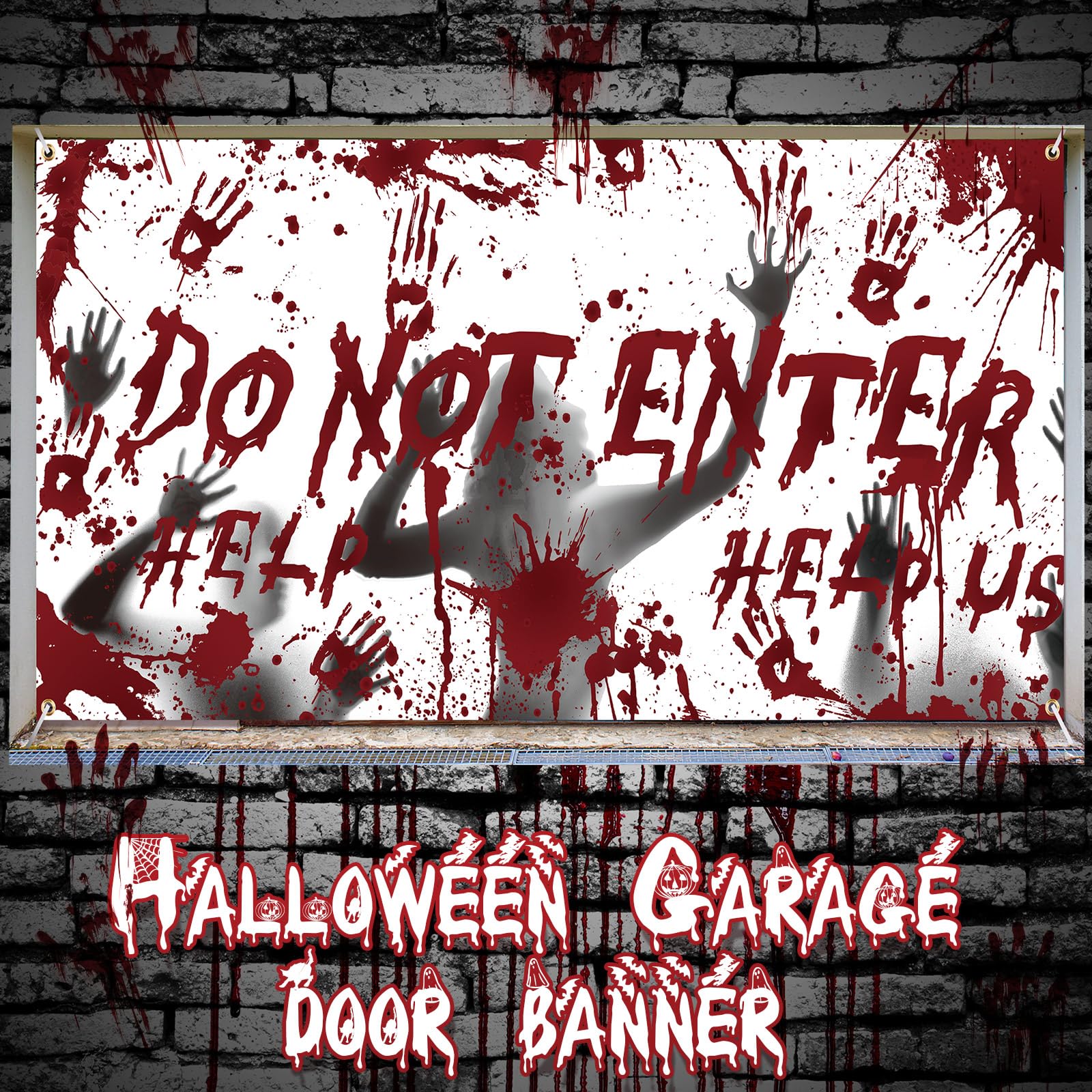 Ganeen hanging on a two-car garage displaying full coverage curb appeal