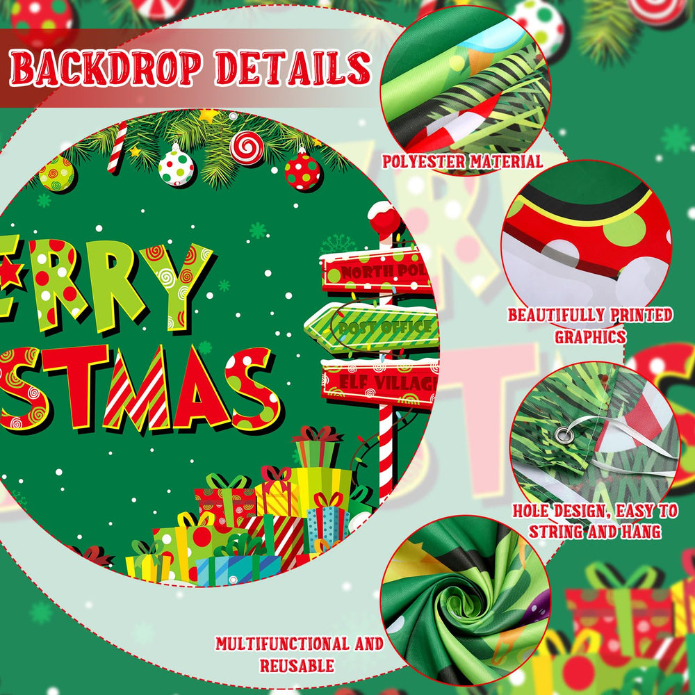 Ganeen banner mounted on a backyard fence creating an instant holiday scene for guests