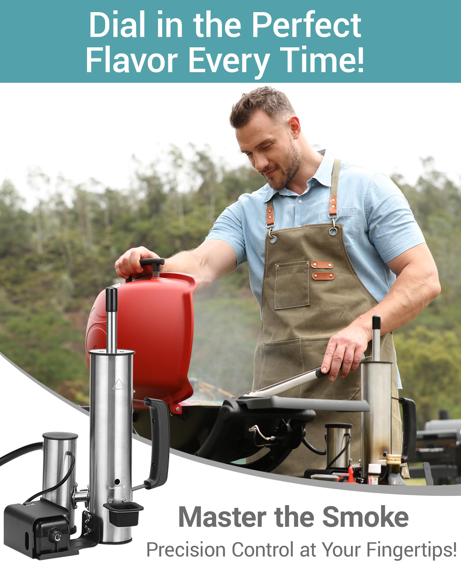 GANGSHELO producing steady smoke over food for consistent flavoring