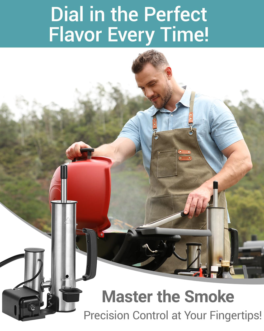 GANGSHELO producing steady smoke over food for consistent flavoring