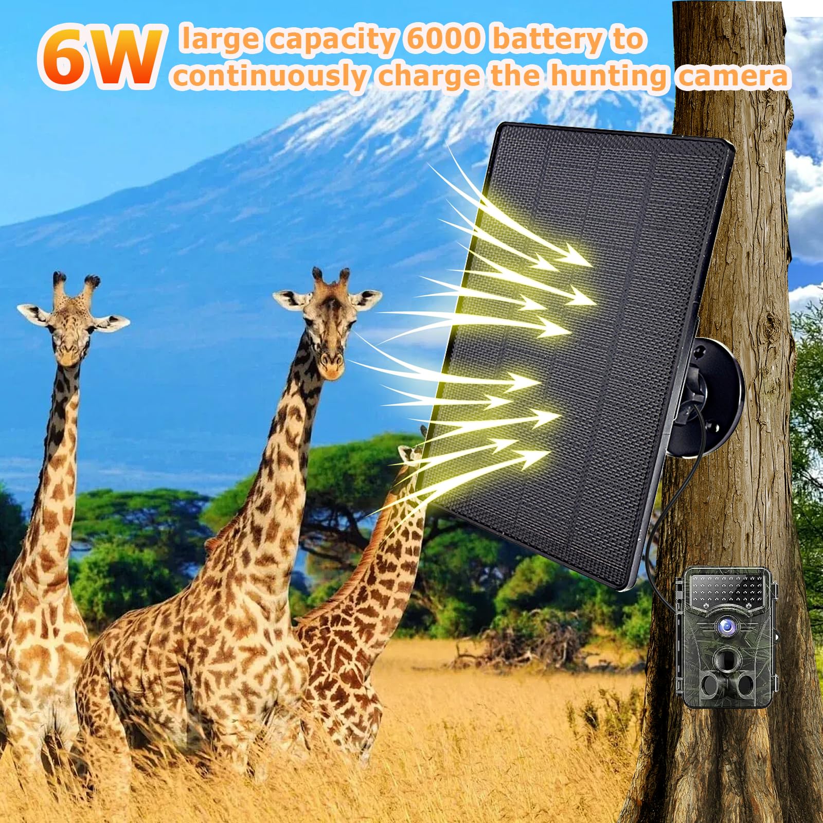 Ganjiuxingl battery compartment view showing 6000mAh capacity benefits