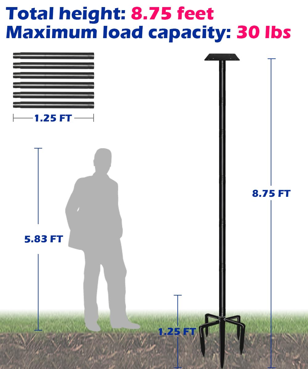 Garbuildman five-prong base closeup demonstrating firm ground anchoring