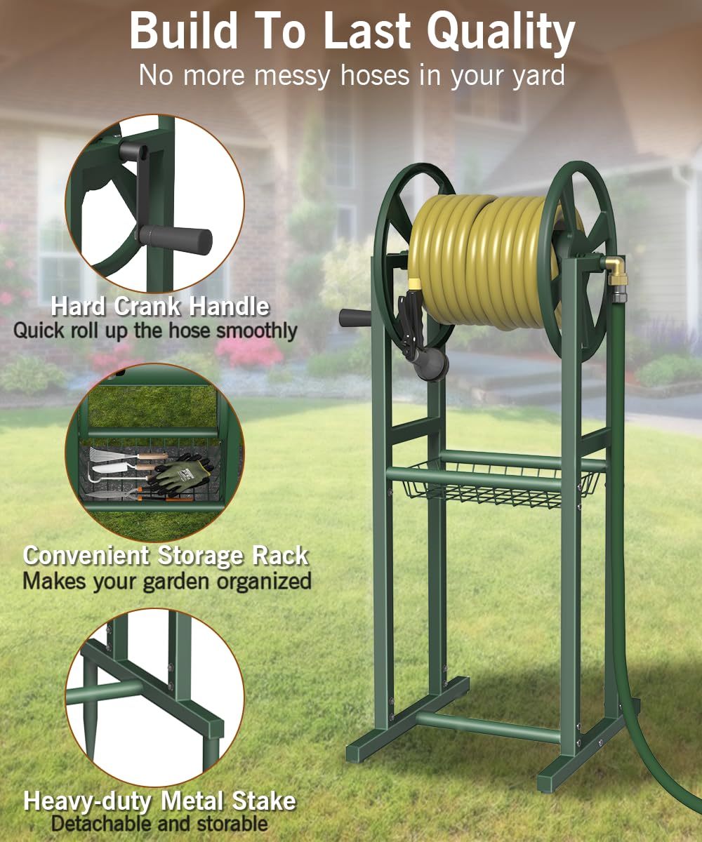 Garbuildman four-spikes base anchored in ground for secure stability
