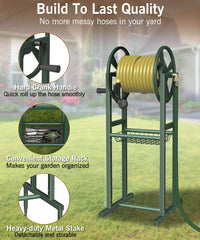 Garbuildman four-spikes base anchored in ground for secure stability