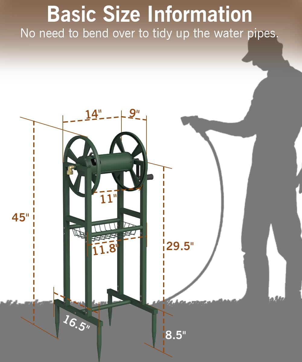 Garbuildman reel with hose winding smoothly to prevent kinks