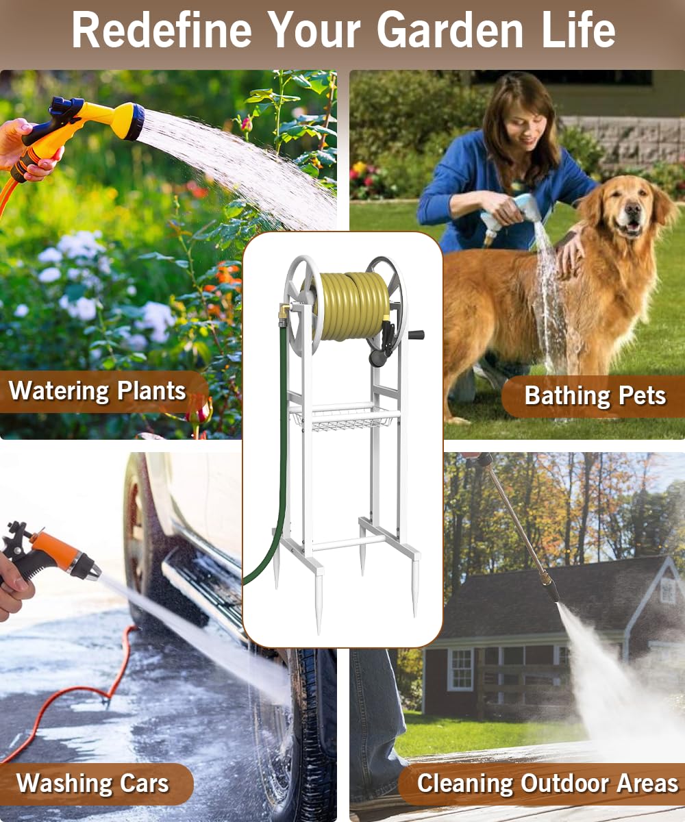 Garbuildman reel in a garden setting showing clutter-free outdoor maintenance benefit