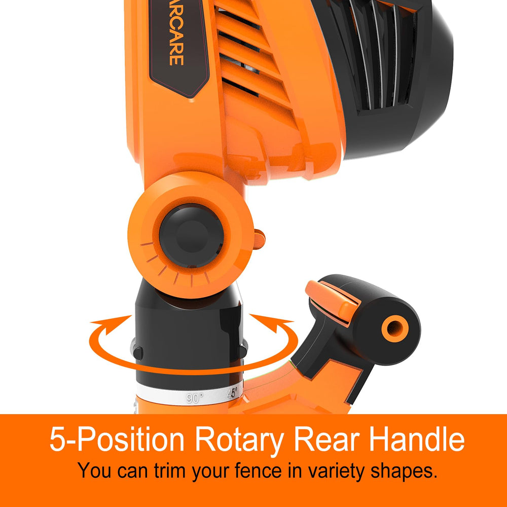 GARCARE adjustable head tilted showing multiple cutting angles for versatility
