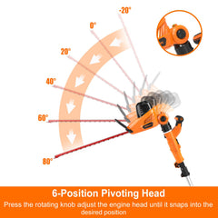GARCARE converted to handheld hedge trimmer for maneuverable close-up shaping