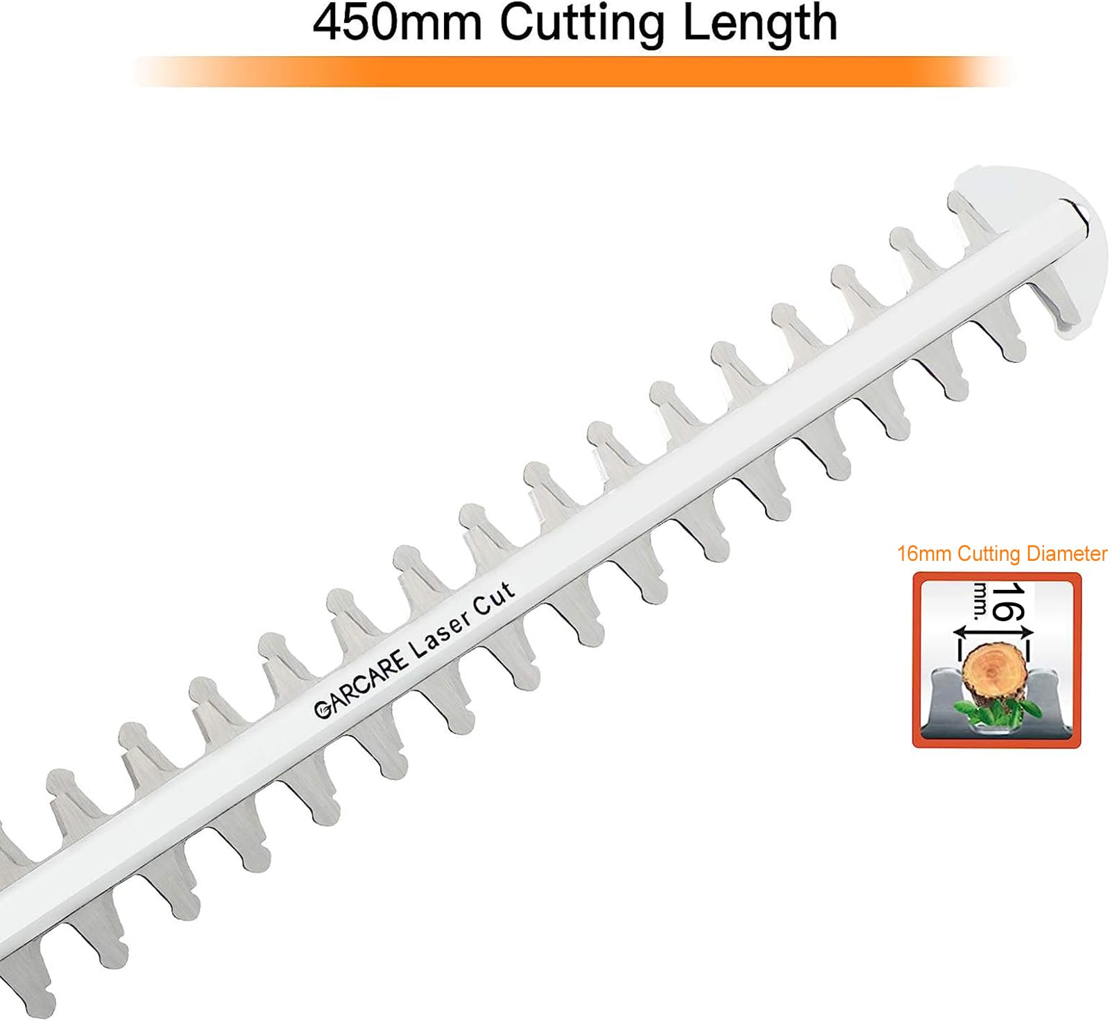 GARCARE trimmer extended reach demonstration showing high hedge access benefit