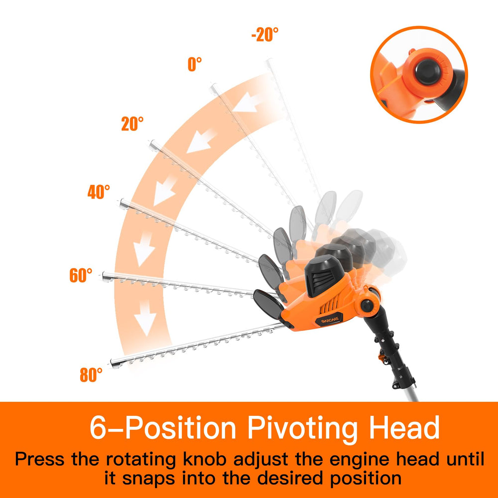GARCARE extended telescoping pole showing extra reach advantage
