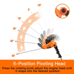 GARCARE extended telescoping pole showing extra reach advantage