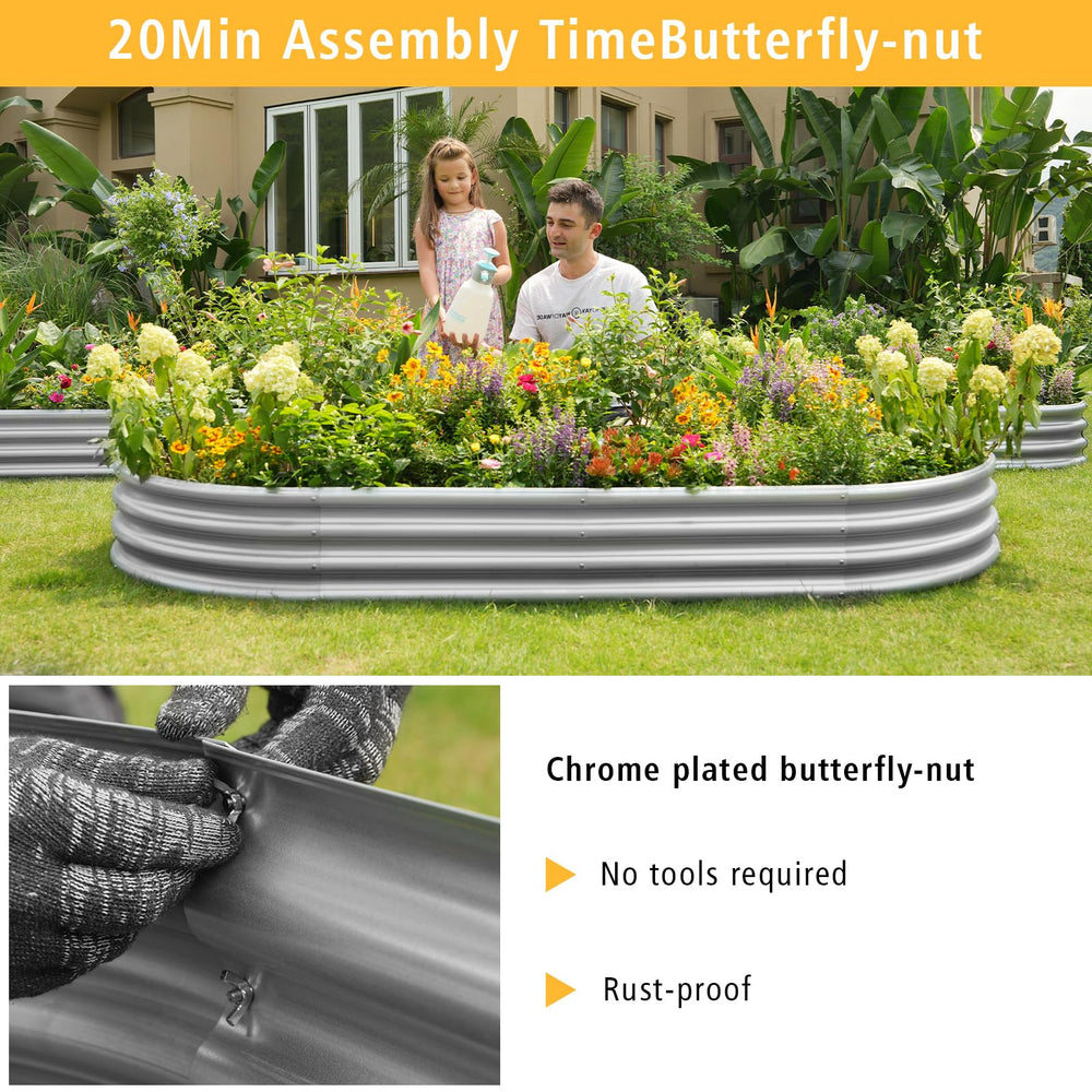 Gardeal raised bed planted with vegetables demonstrating ergonomic planting benefit