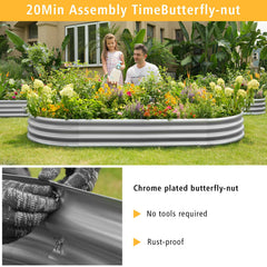 Gardeal raised bed planted with vegetables demonstrating ergonomic planting benefit