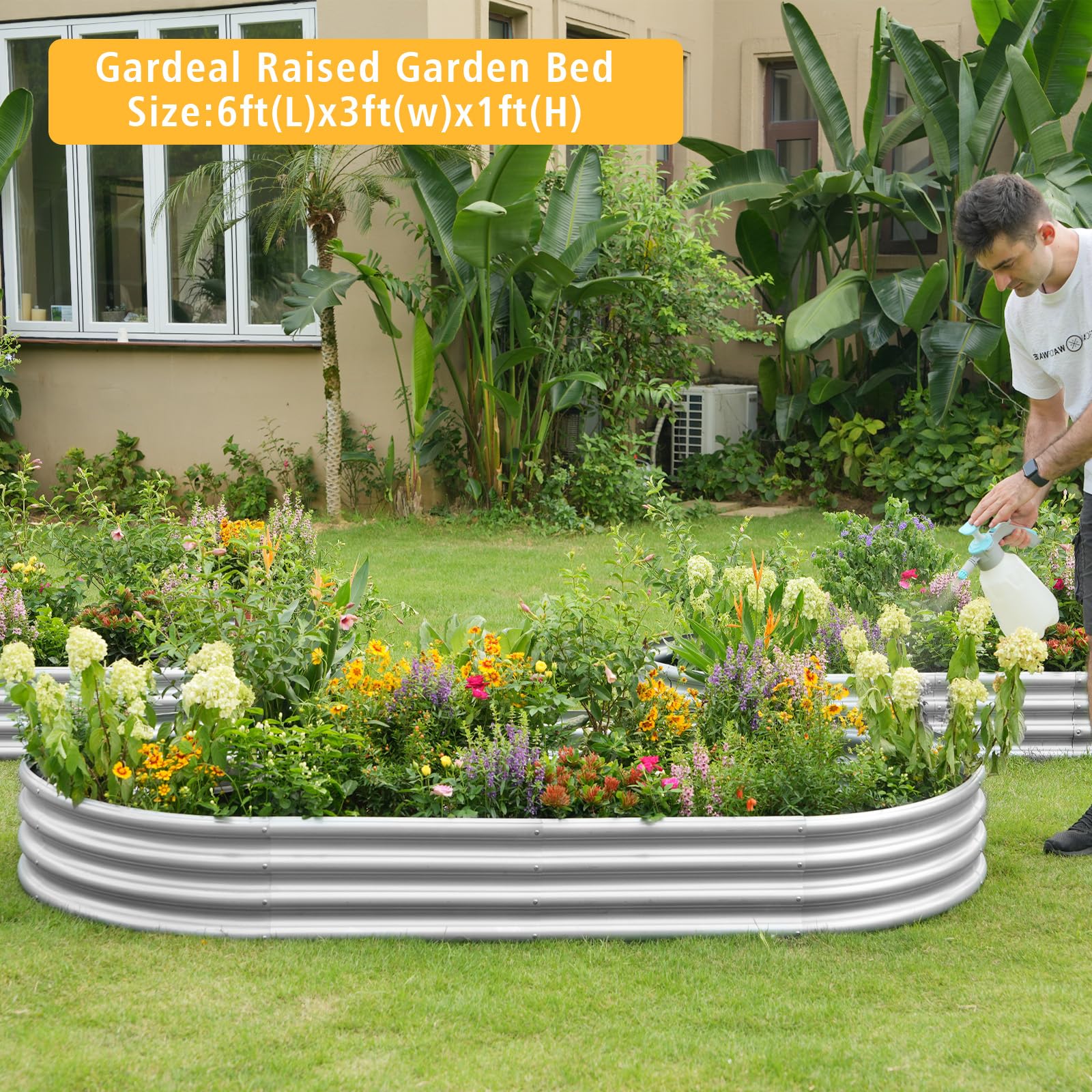 Gardeal bed with hardware cloth installed to prevent burrowing pests and protect roots