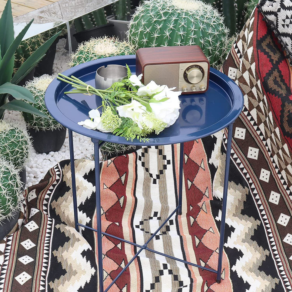 Garden 4 you bedside setup showing small accent table for lamp and nighttime essentials
