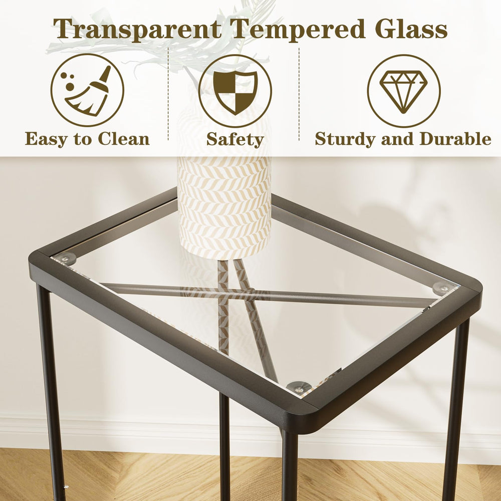 Garden 4 you wiping glass top with cloth showing low maintenance cleaning benefit