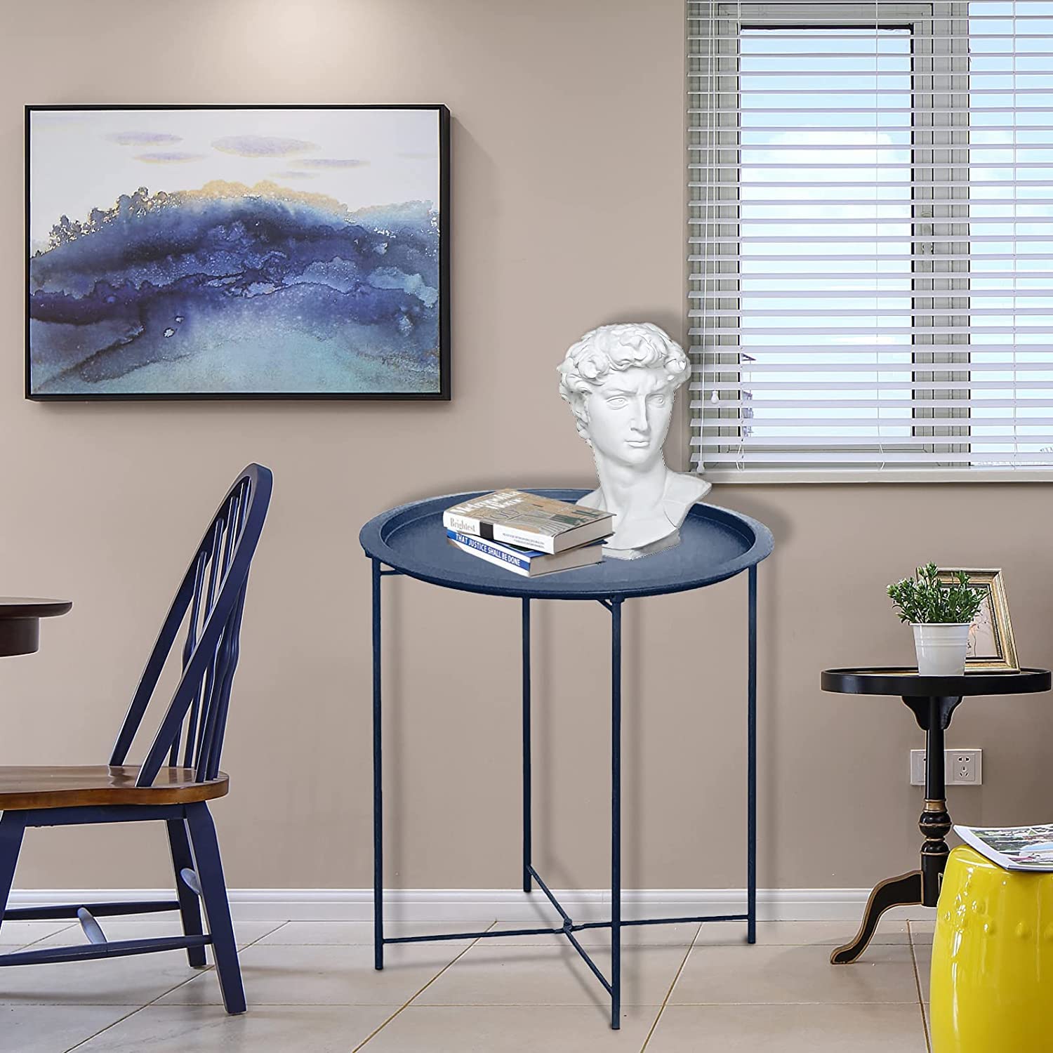 Garden 4 you folded table flat profile for space-saving storage and quick stow-away
