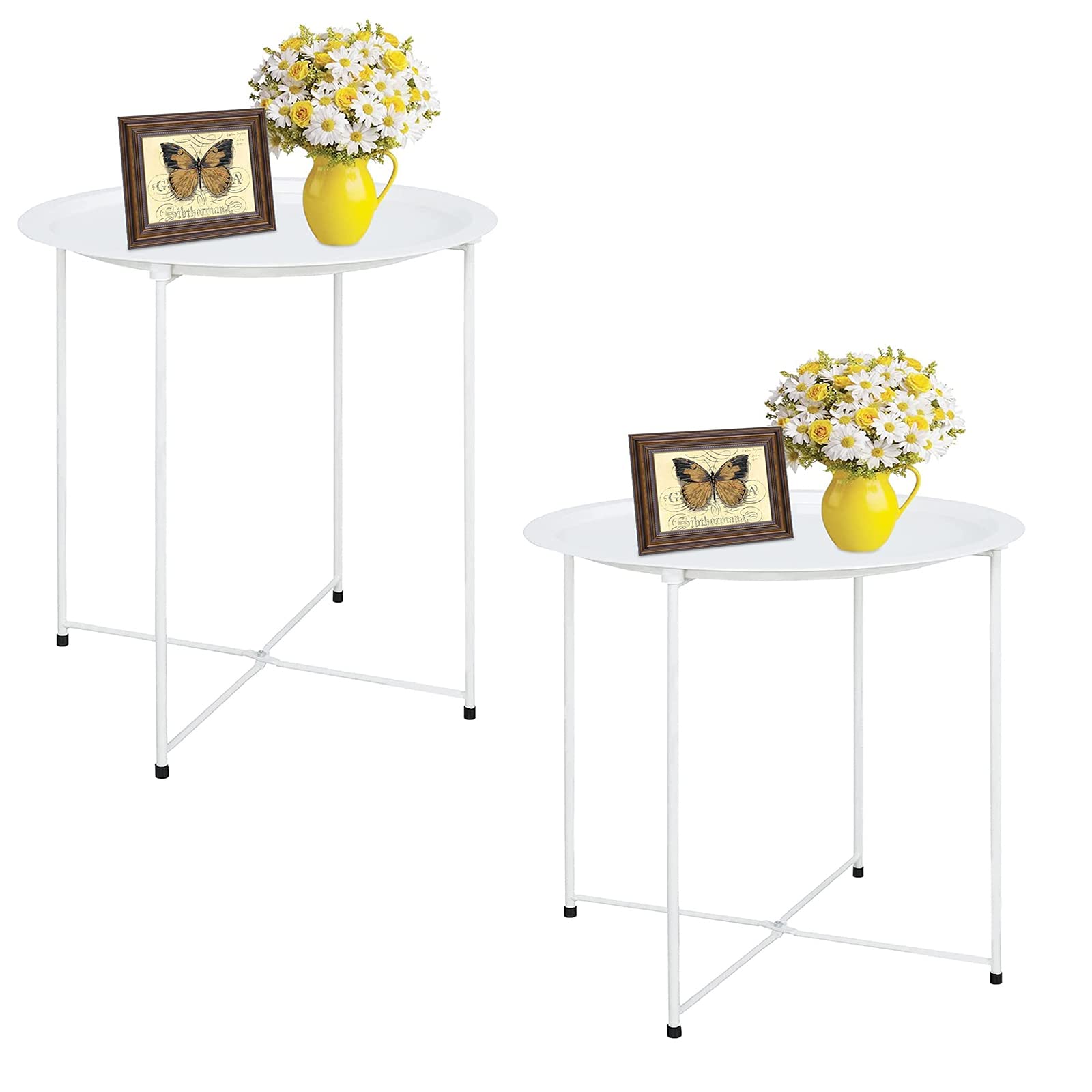 Garden 4 you front view cyan end table showing compact styling and easy access