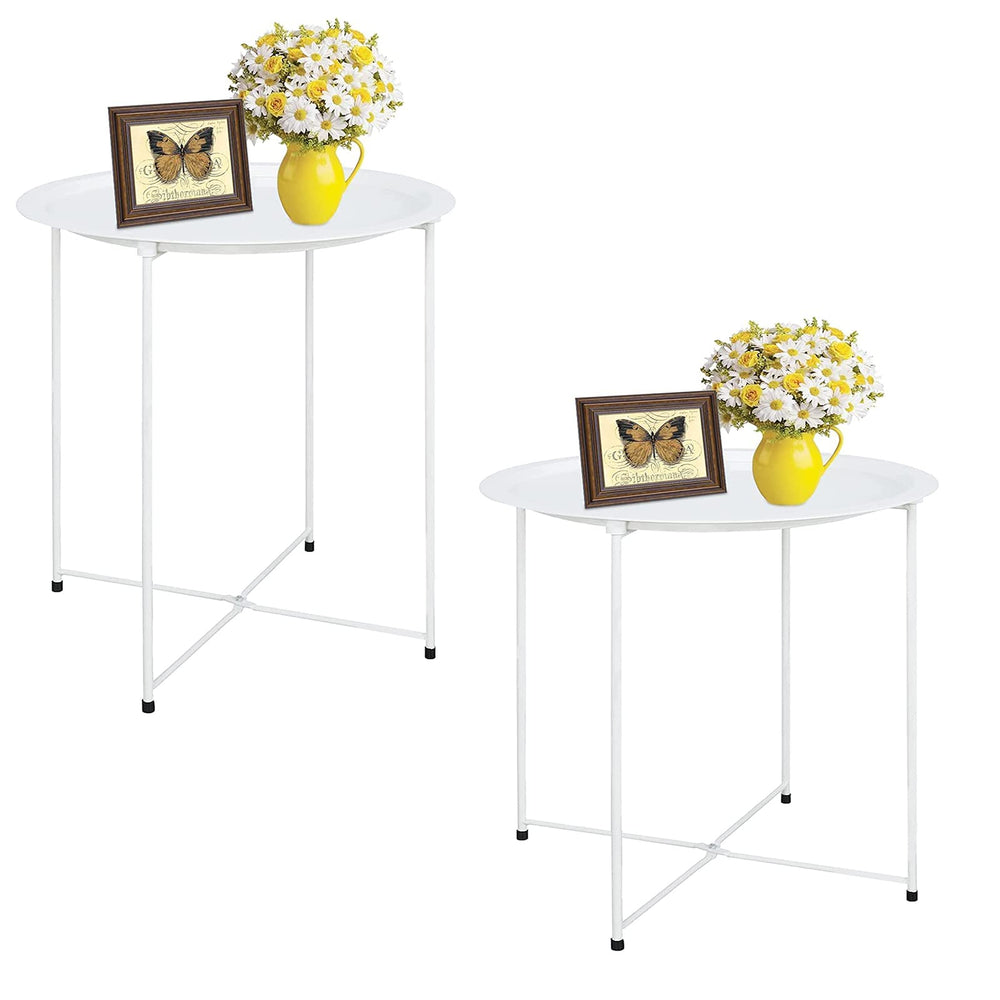 Garden 4 you front view cyan end table showing compact styling and easy access