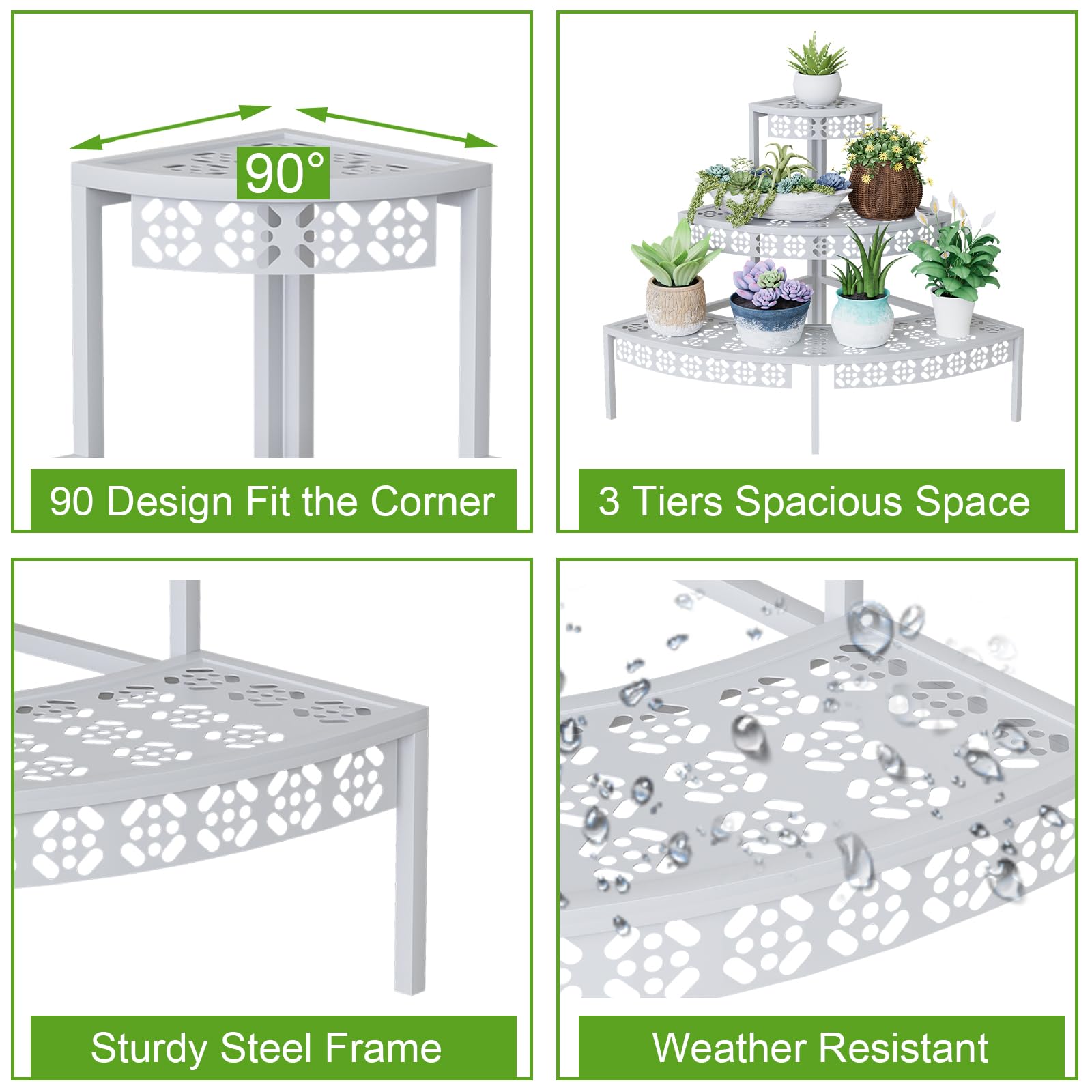 Garden 4 you in-use patio display with multiple pots maximizing sunlight exposure