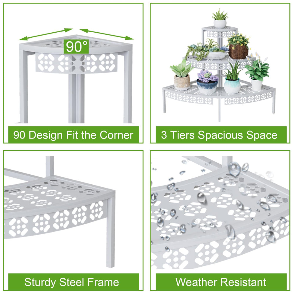 Garden 4 you in-use patio display with multiple pots maximizing sunlight exposure
