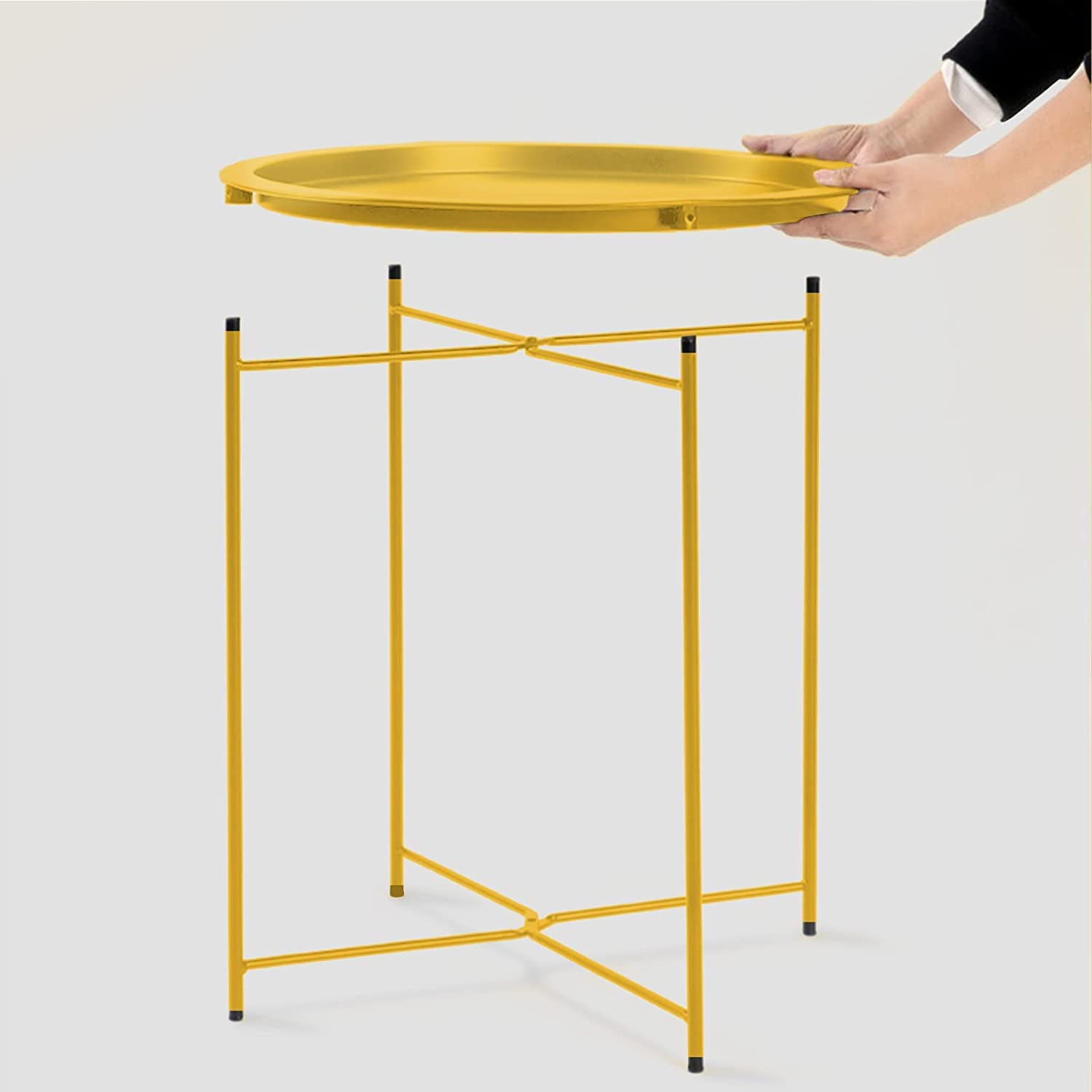 Garden 4 you pair of tables on patio showing outdoor portability and casual style