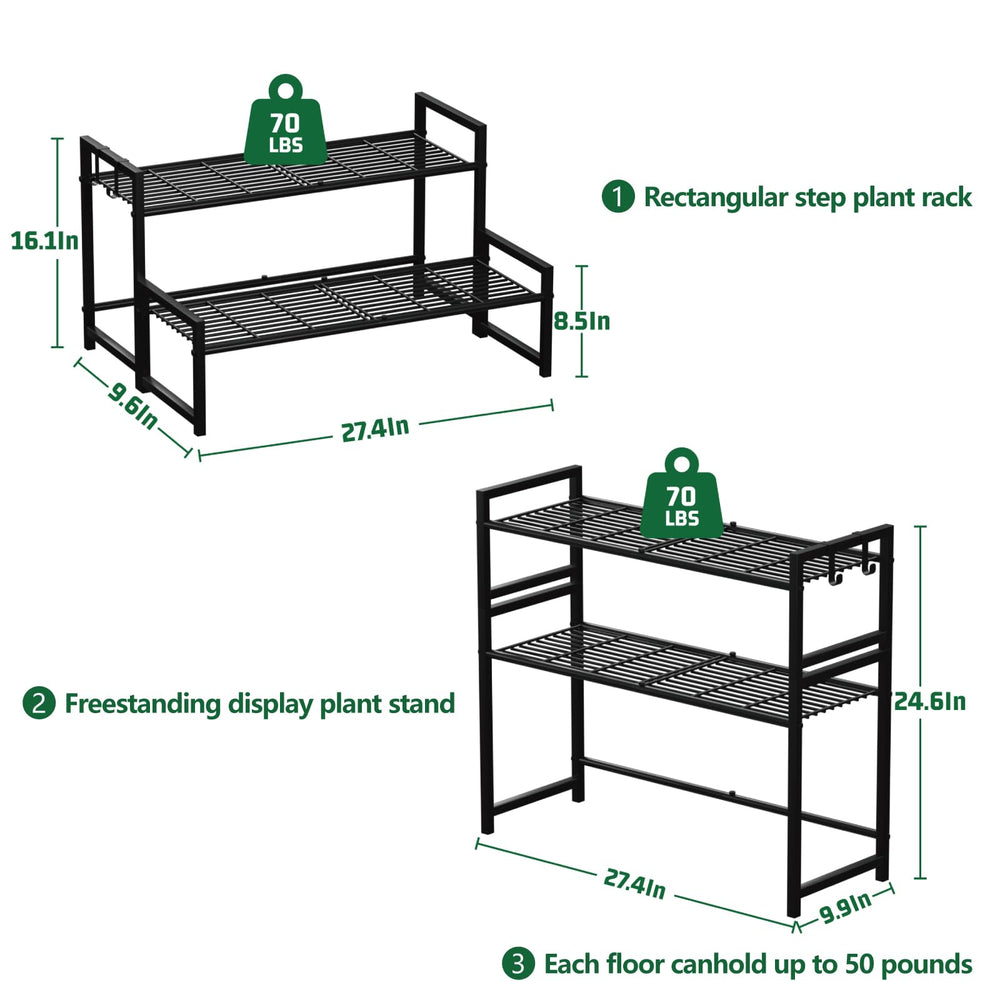 Garden 4 you side profile ladder shape demonstrating space-saving tiered design