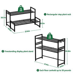Garden 4 you side profile ladder shape demonstrating space-saving tiered design