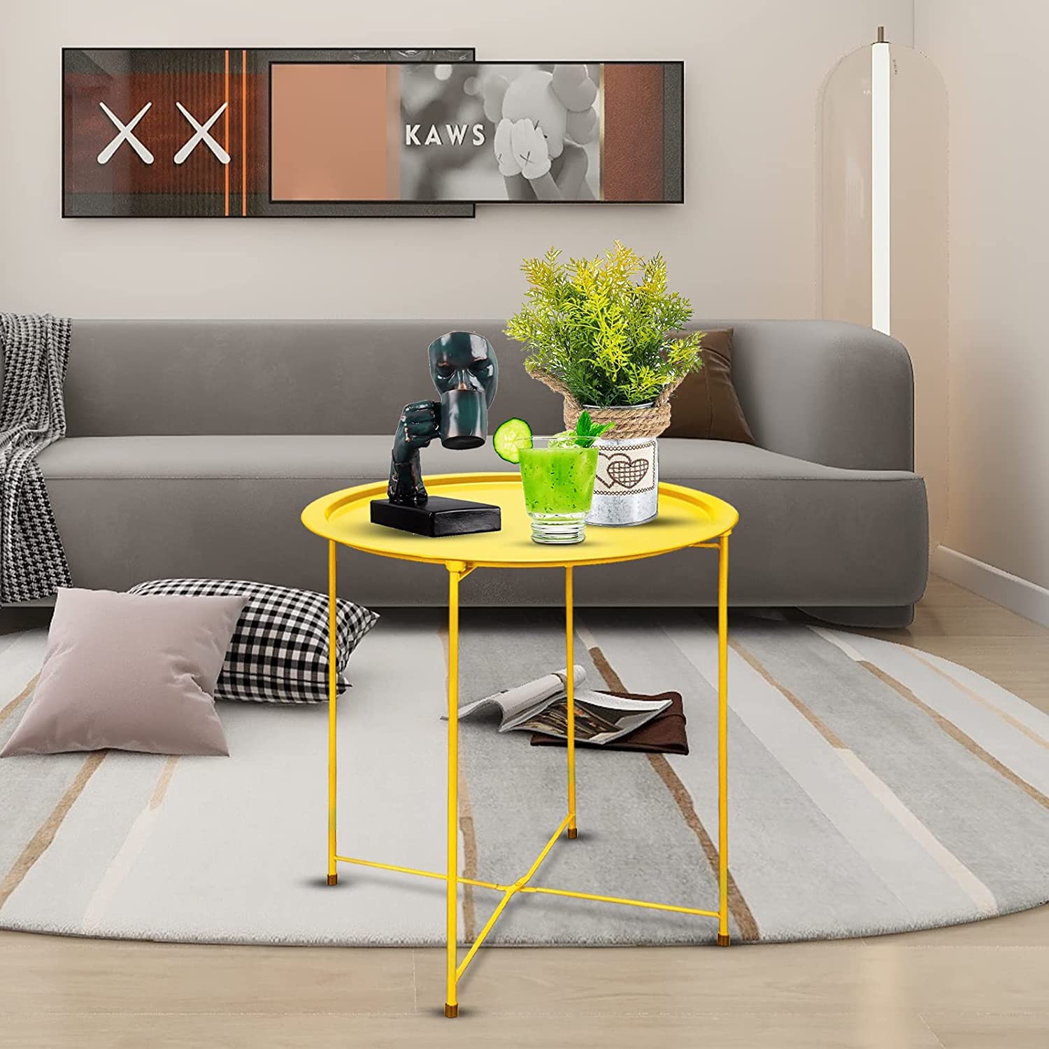 Garden 4 you table beside chair showing scale and small-space suitability