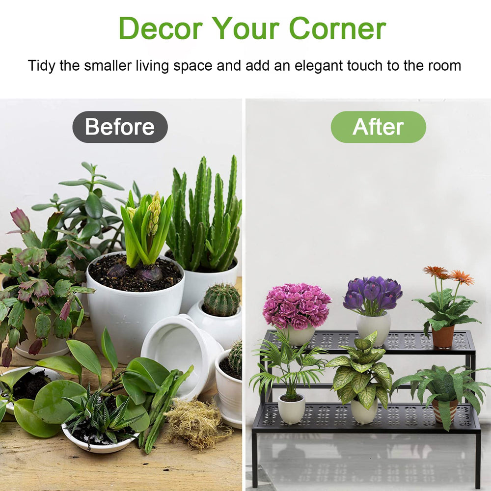 Garden 4 you stand in use on balcony demonstrating space-saving vertical display benefit