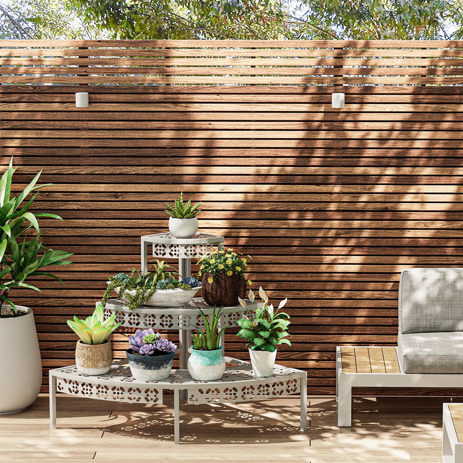 Garden 4 you three tier side profile showing stable frame and weight support