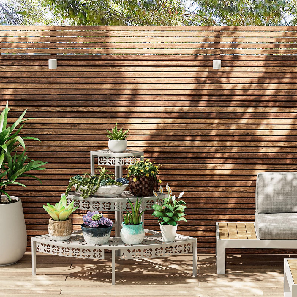 Garden 4 you three tier side profile showing stable frame and weight support