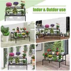 Garden 4 you tier detail and spacing showing stepped shelves for sunlight benefit