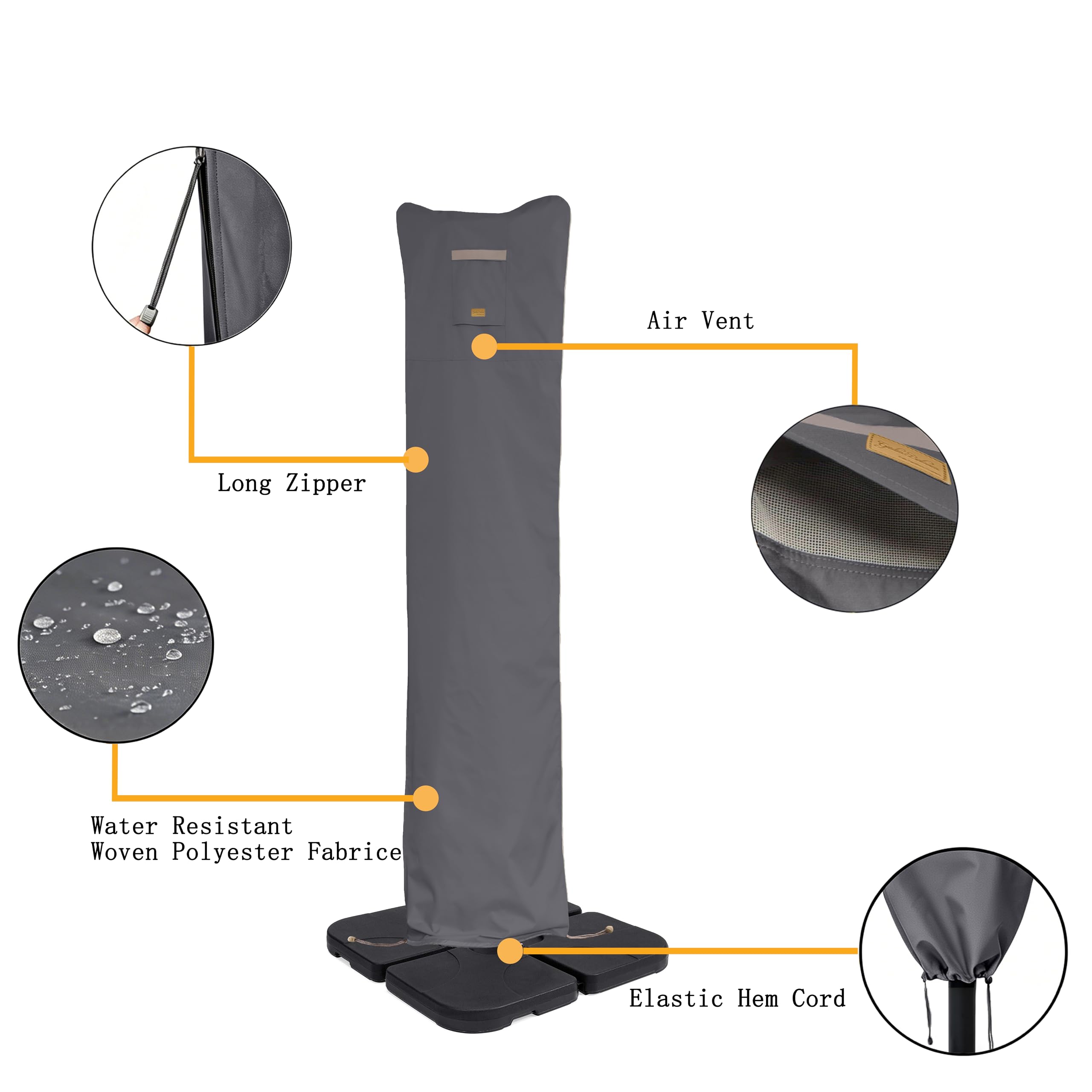 Garden Balsam rod sleeve detail protecting pivot and hardware