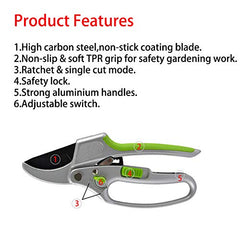 GARDEN GURU blade close-up showing sharp high-carbon edge for clean cuts