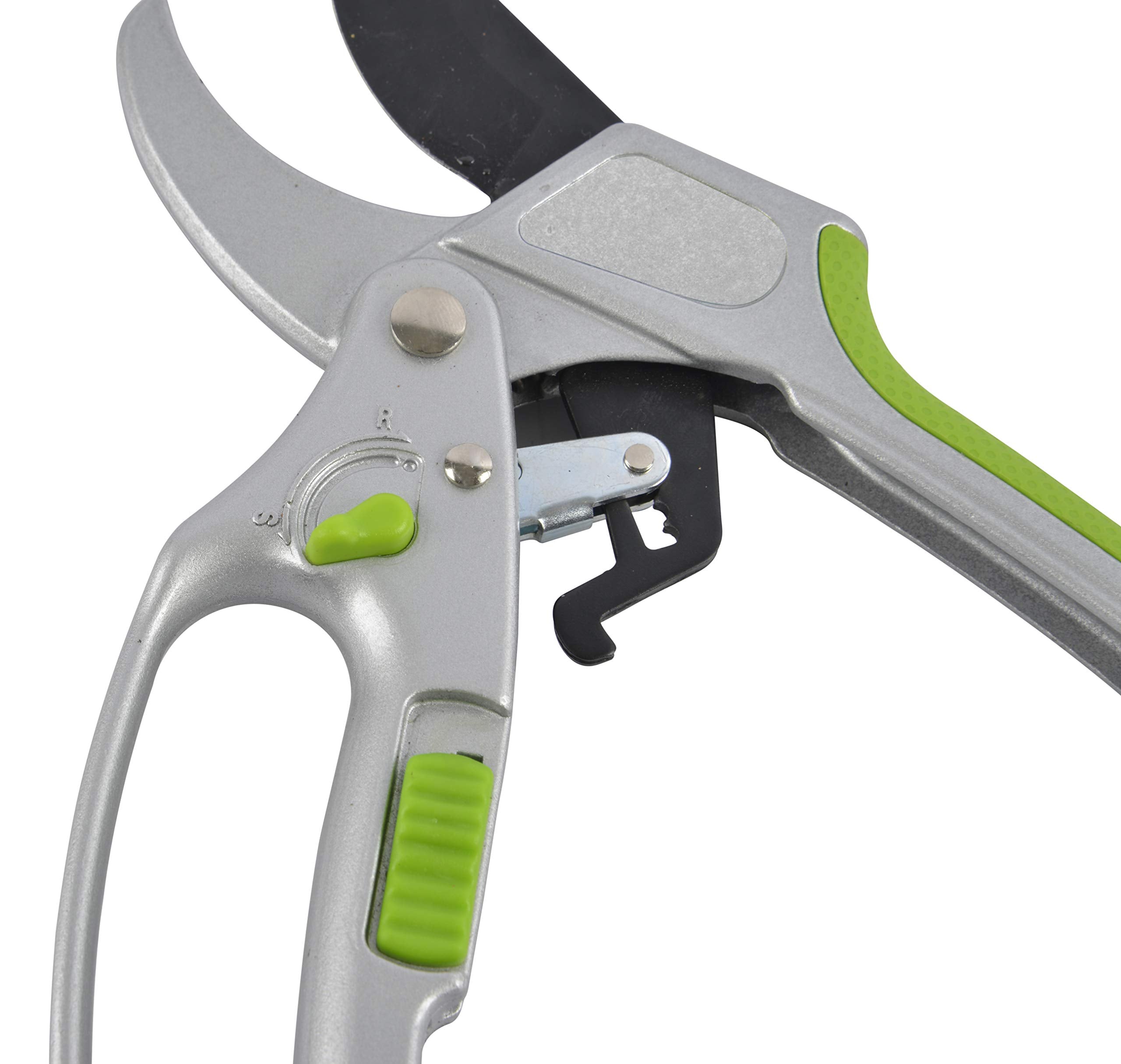 GARDEN GURU gardener using pruners in garden showing accessibility benefit