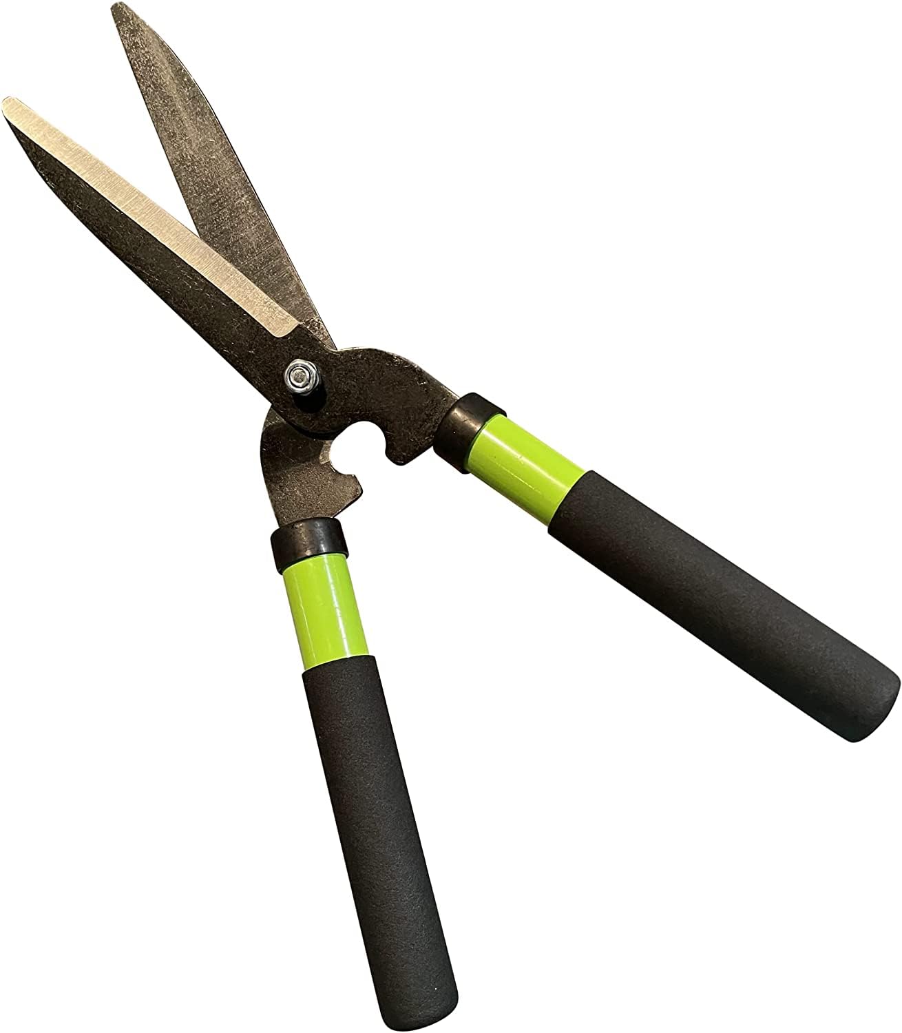Garden Guru pruning shears blade close-up showing sharp titanium edge for cleaner cuts