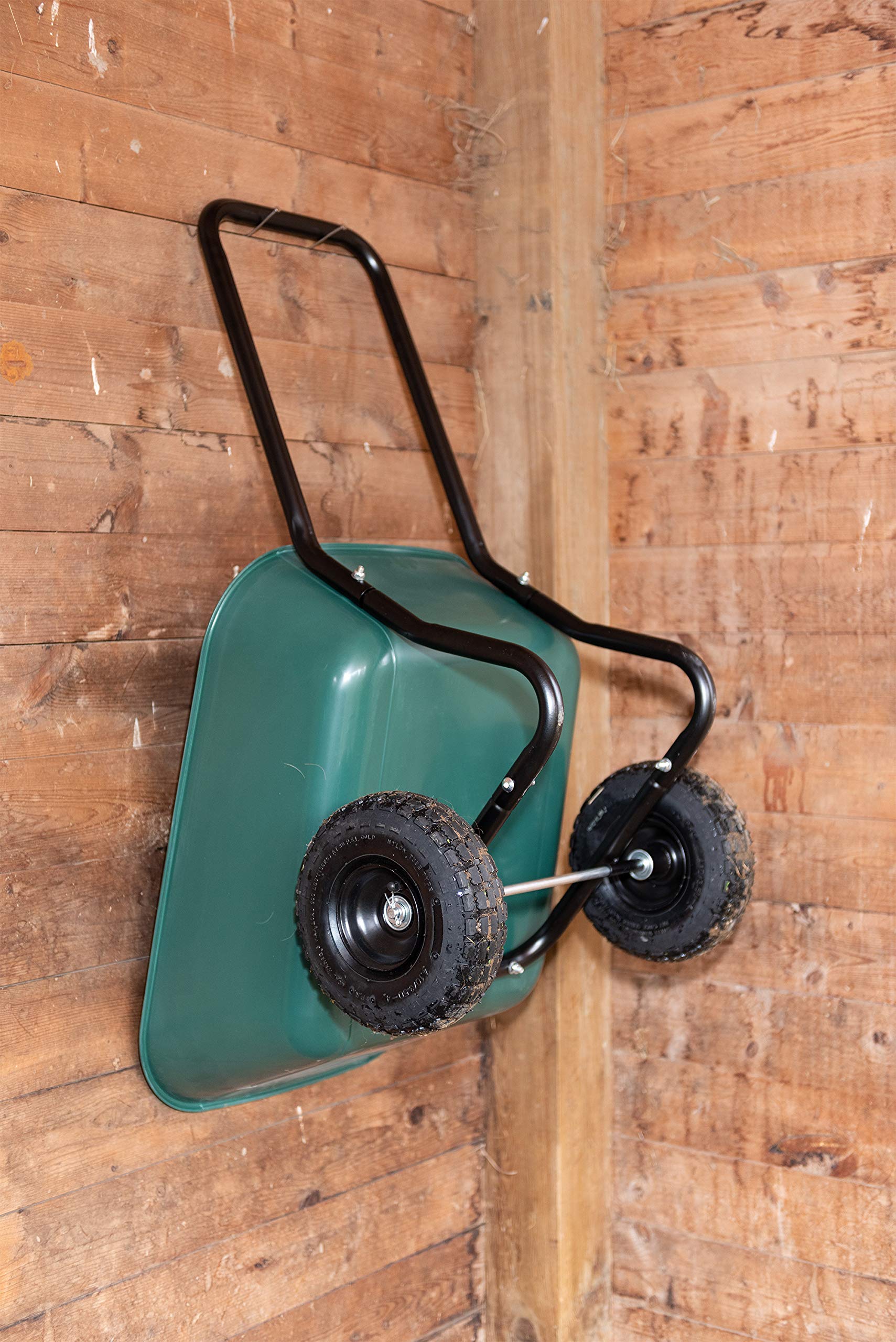 GARDEN STAR next to rake and shovel showing compact storage advantage