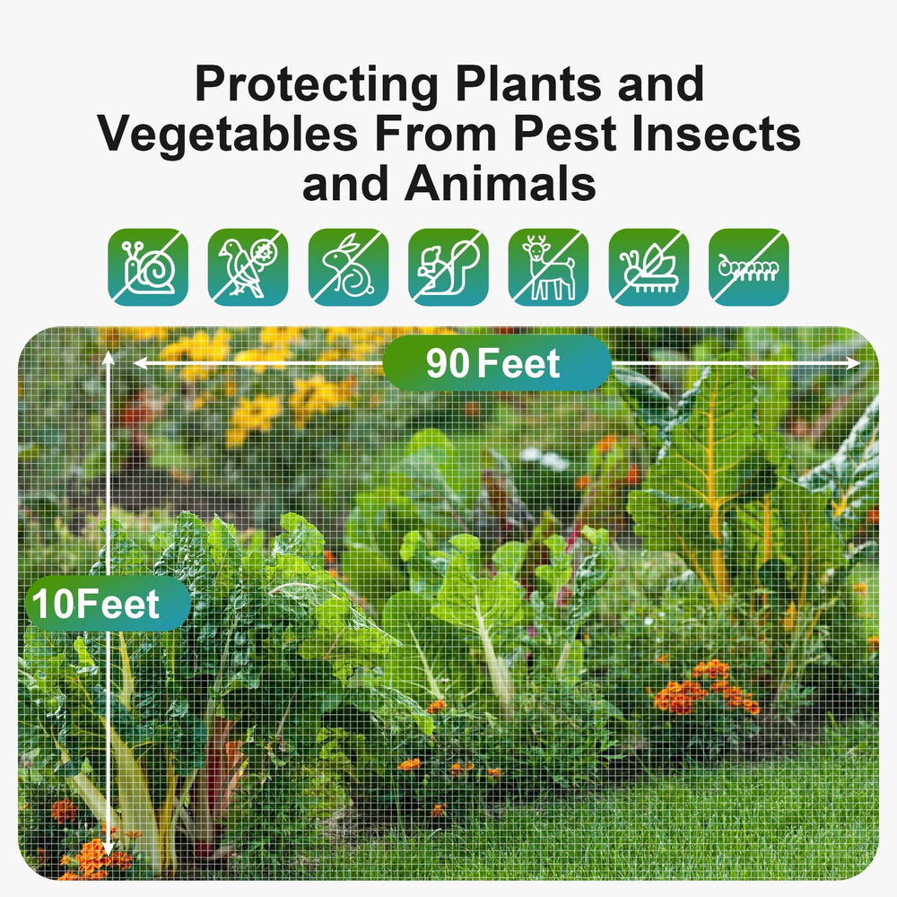 Garden Tailor netting draped on hoops for easy crop protection