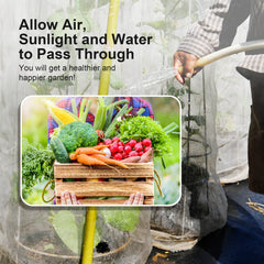Garden Tailor draped over vegetable bed demonstrating pest-free growth benefit